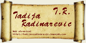 Tadija Radinarević vizit kartica